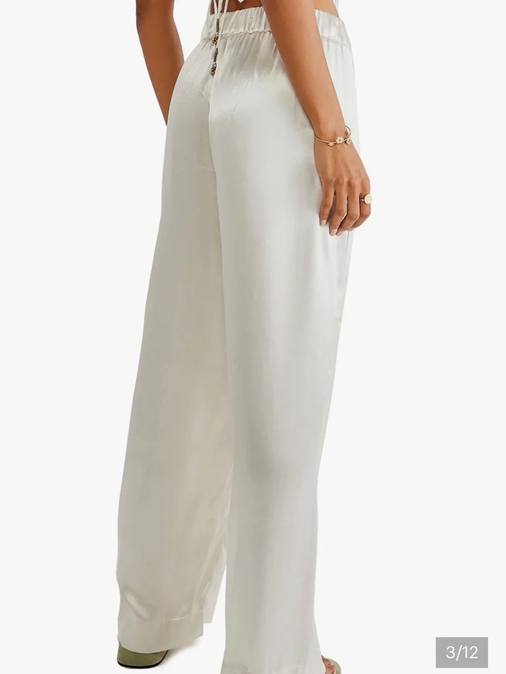 Free People Good Days Satin Wide Leg Pants